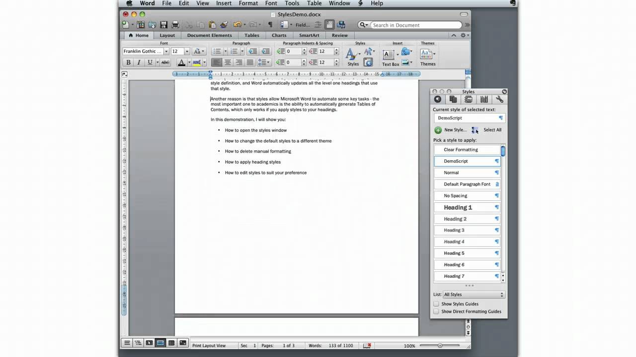 stop auto formatting in word for mac 2011